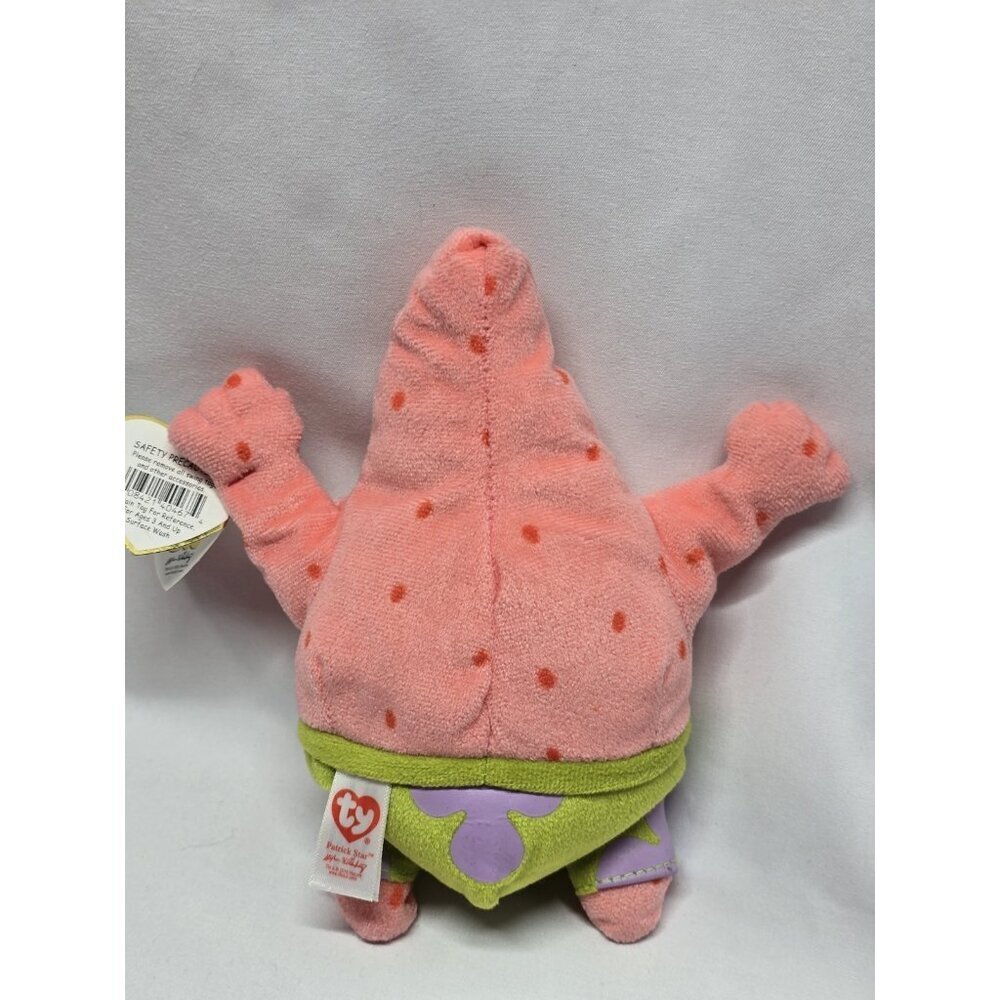 Patrick Star Ty Beanie Babies Plush SpongeBob Nickelodeon Best Day Ever. - Picture 6 of 9